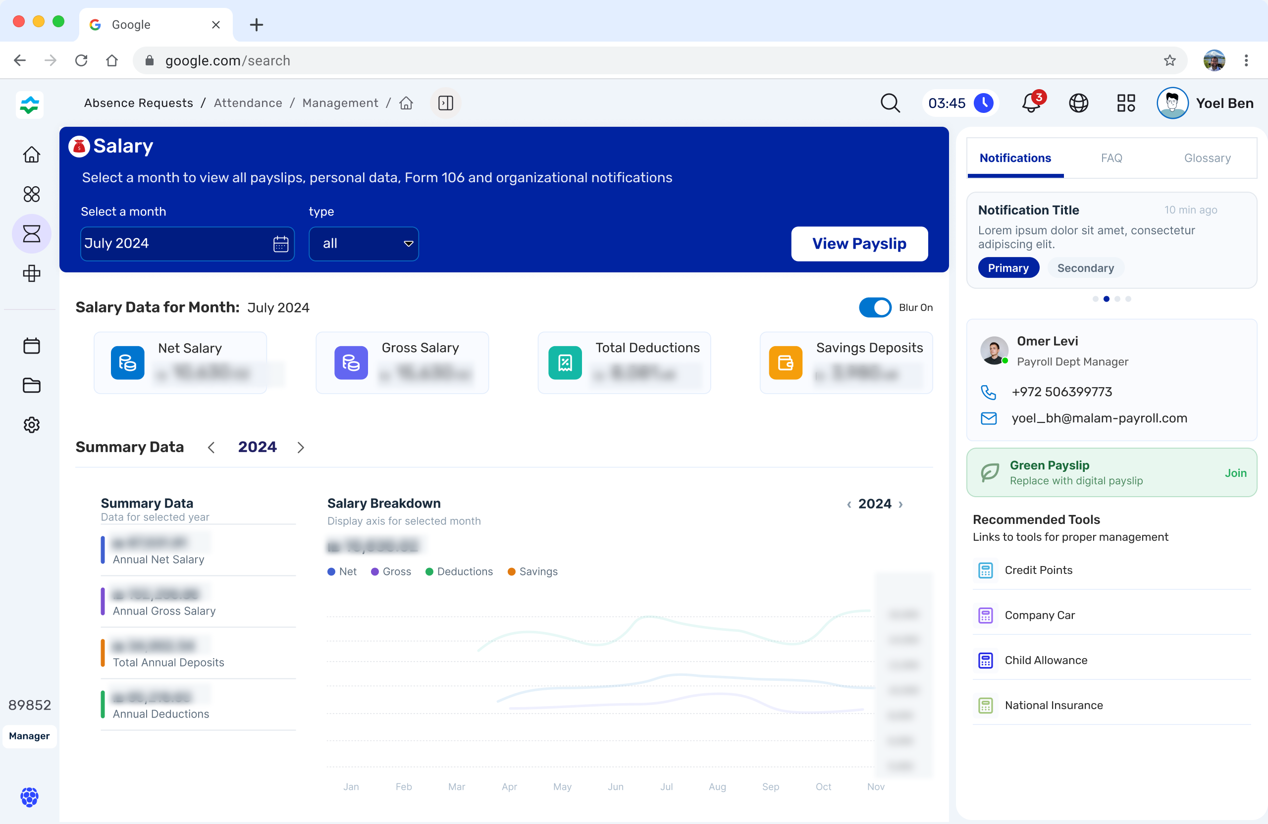 Salary Lobby — Privacy Mode